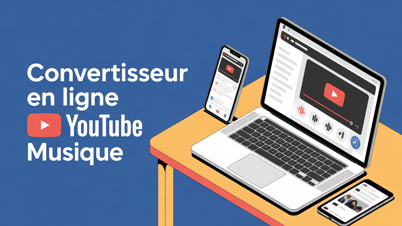 ordinateur affichant youzik convertisseur musique youtube