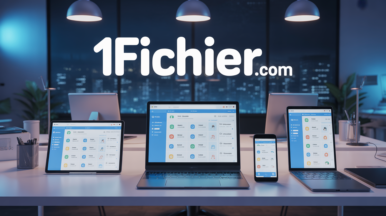 Plateau de bureau avec 1 fichier.com en partage pro