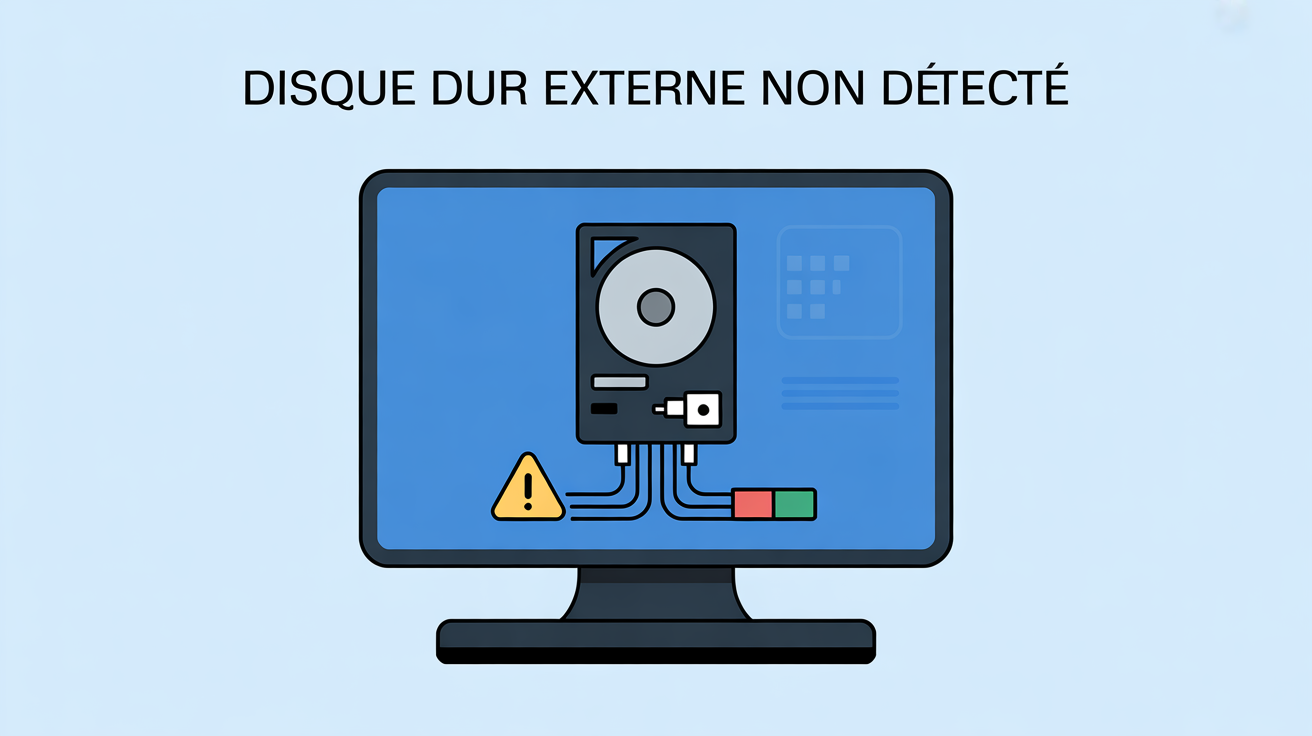 ordinateur avec disque dur externe non detecte recuperer