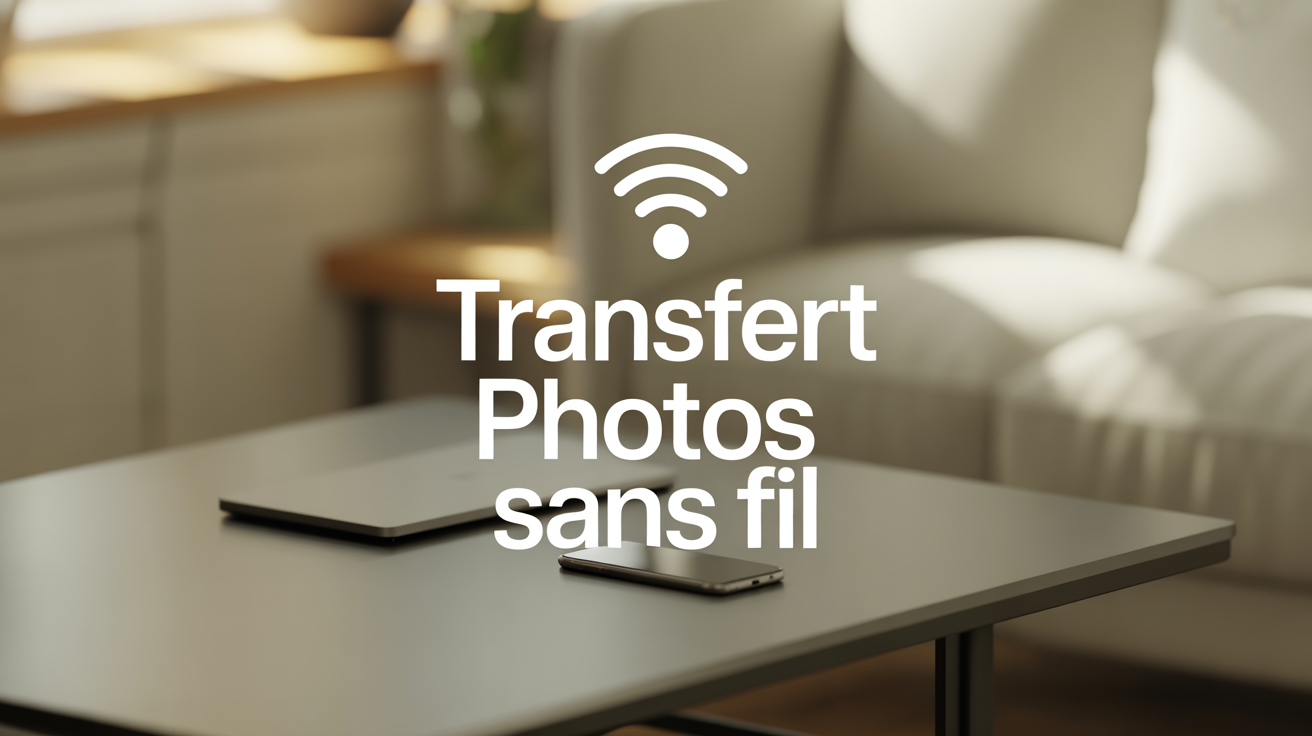 Transférer photos téléphone vers ordinateur sans fil smartphone pc
