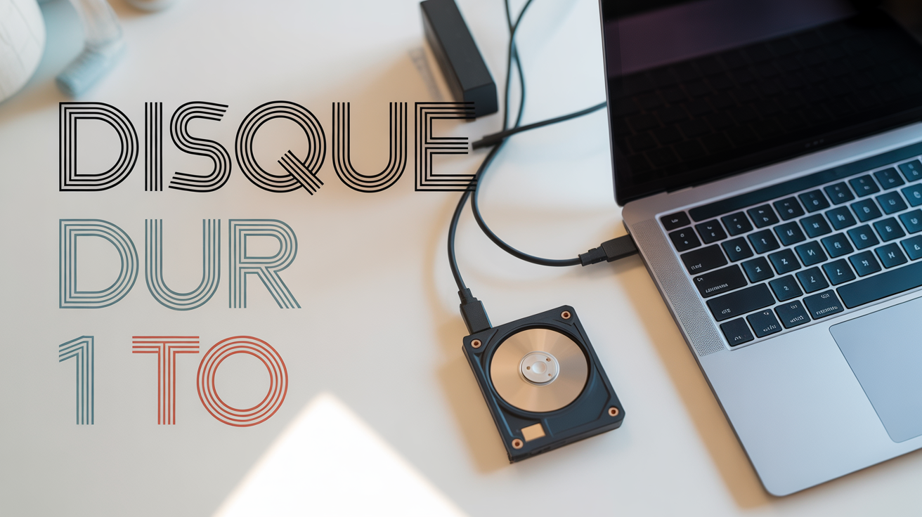 1to disque dur connecté ordinateur portable