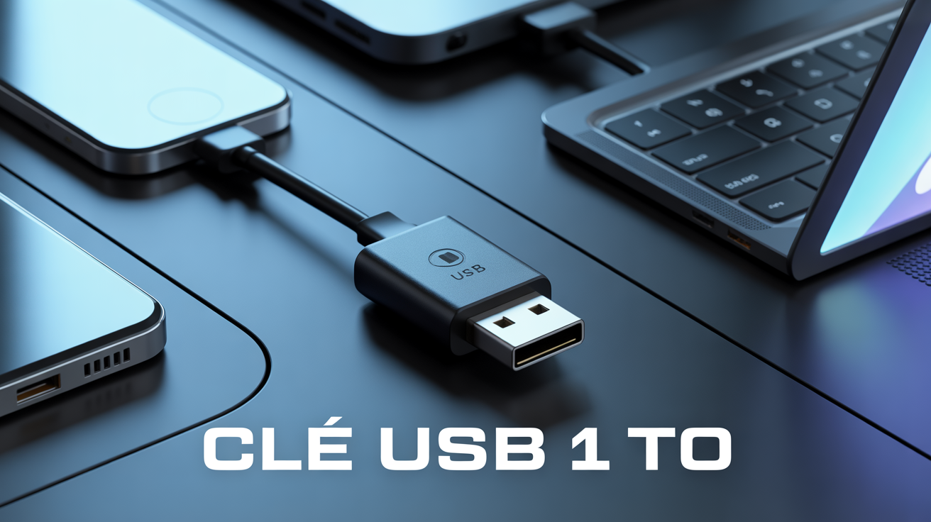 clé usb 1to connectée à appareils