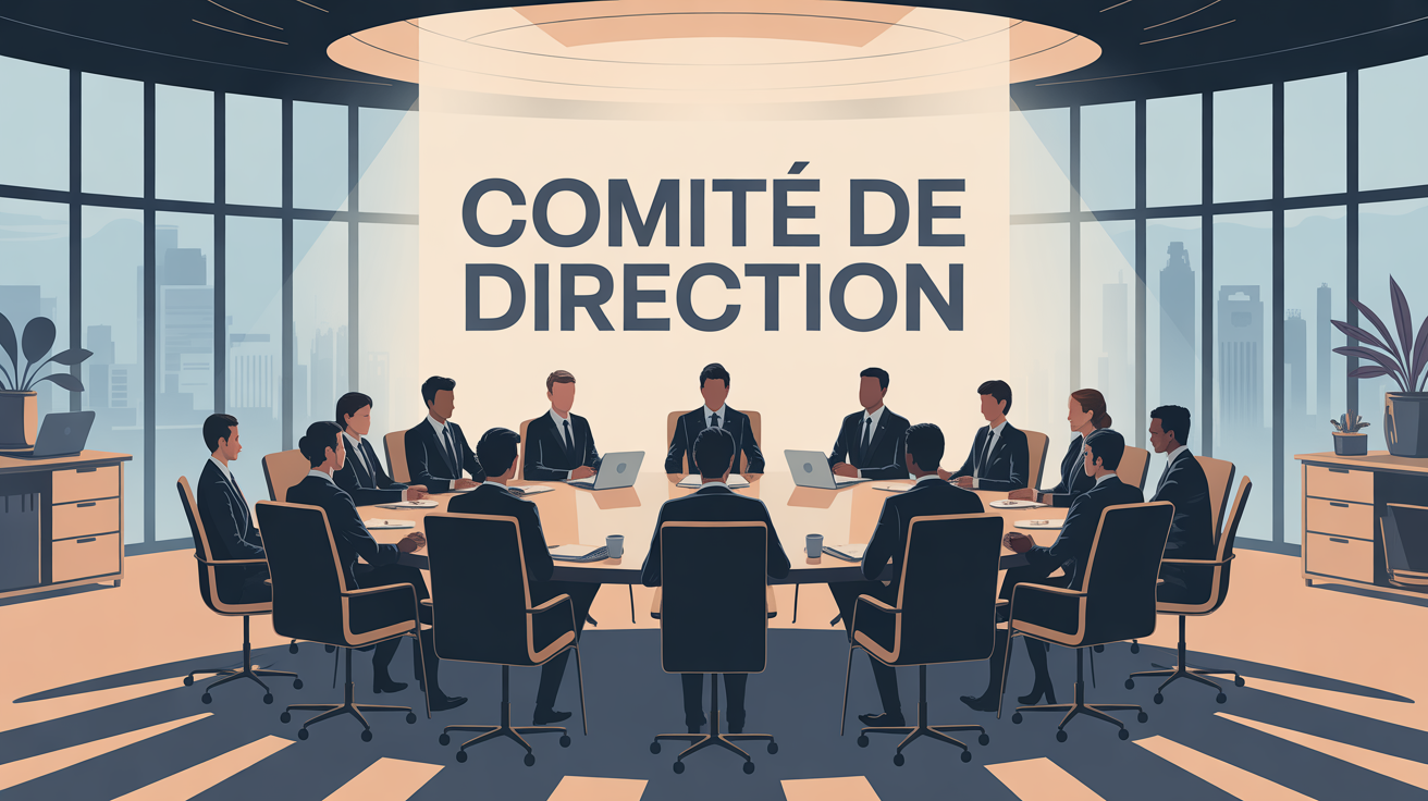 comité direction table réunion moderne