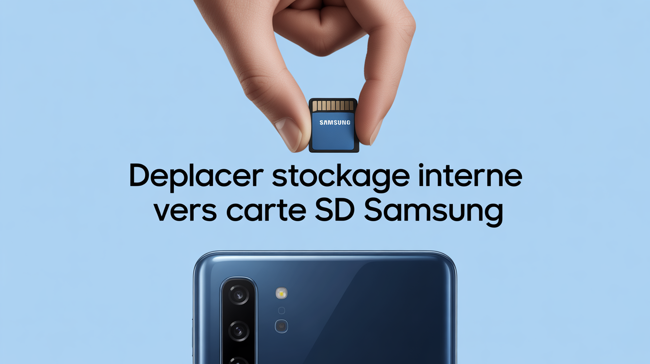 comment déplacer stockage interne vers carte sd samsung, insertion carte sd dans smartphone
