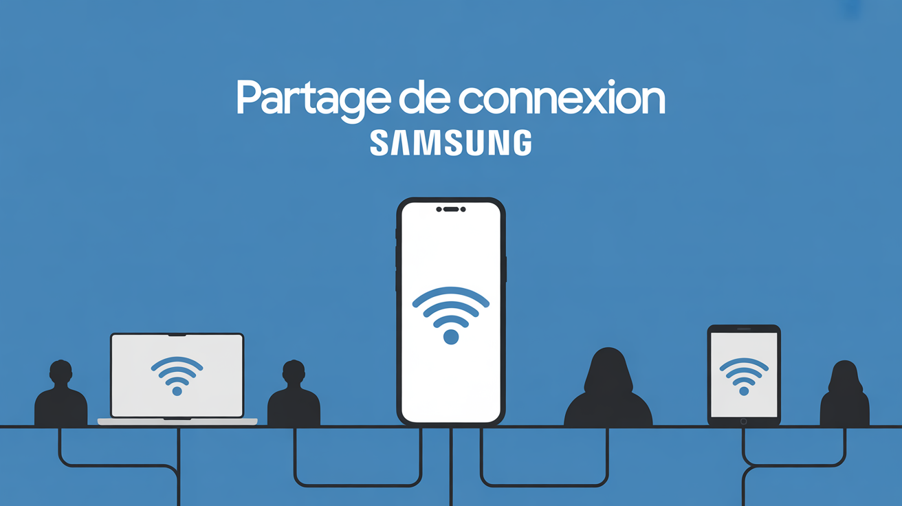 comment partager connection Samsung smartphone vers autres appareils