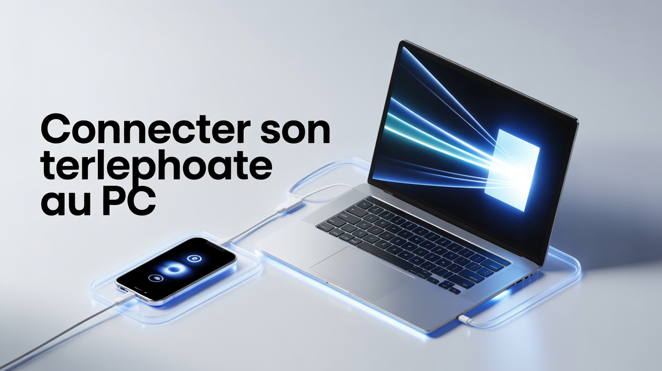 comment synchroniser mon téléphone portable avec mon ordinateur illustration ordinateur smartphone