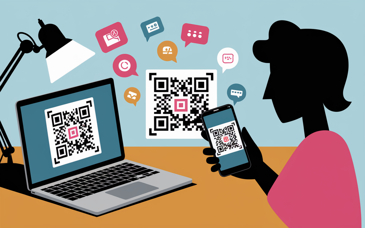 comment synchroniser mon téléphone portable avec mon ordinateur scan qr code