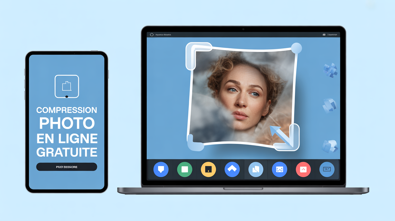 Compresser une photo gratuitement visuel tablette ordinateur