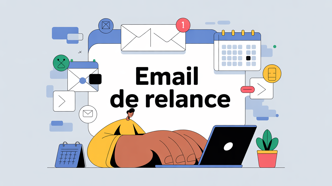illustration email de relance moderne