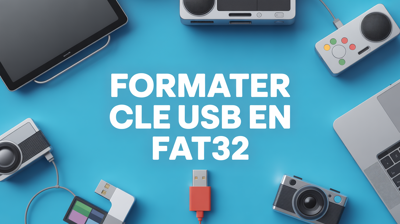 vue d ensemble fat32 format clé usb et appareils