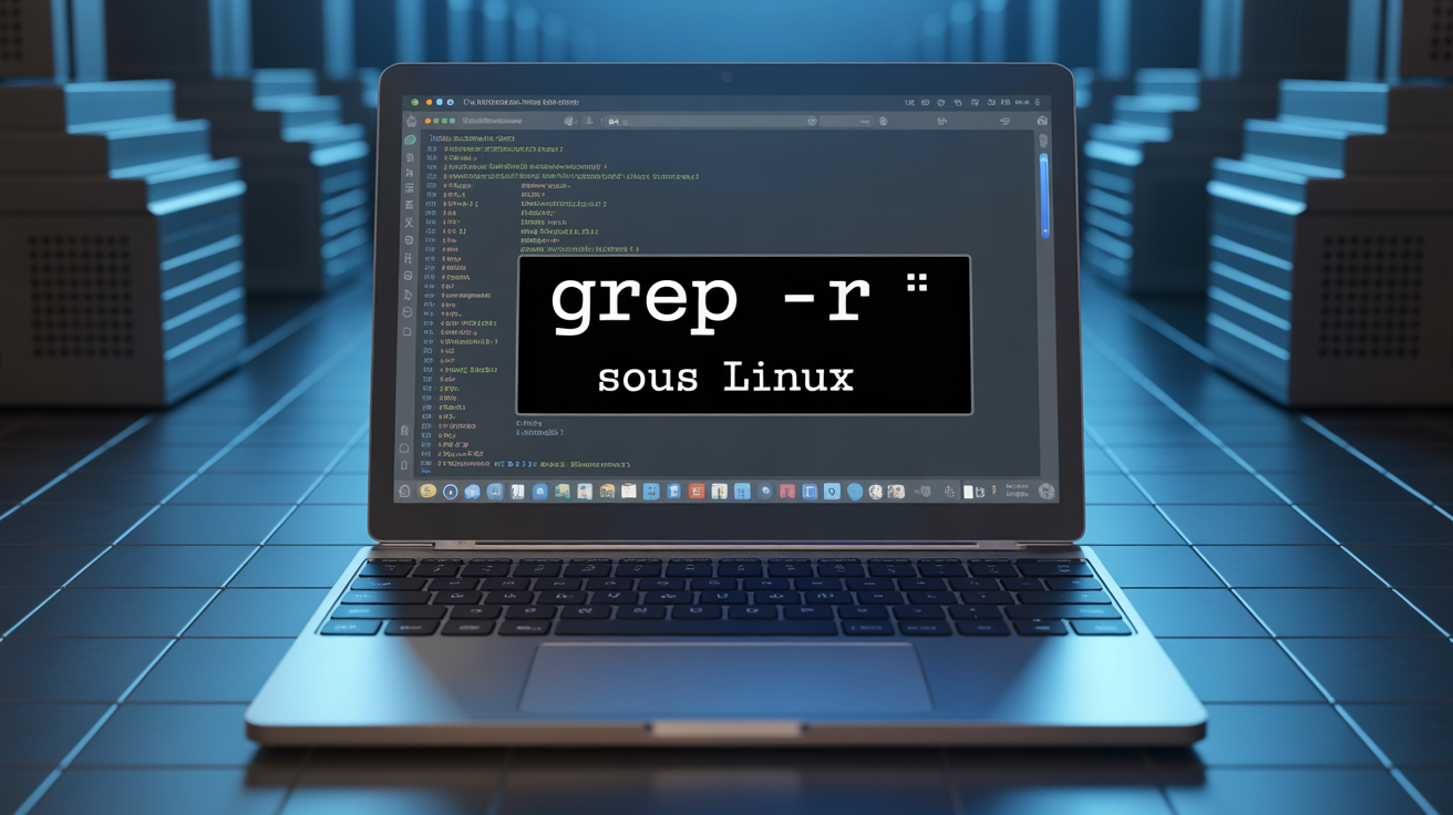 commande grep -r sur interface terminal linux