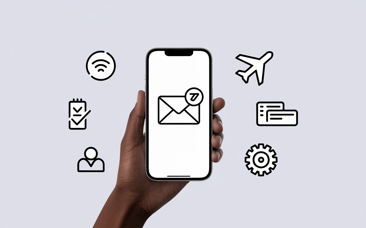 je ne recois plus de mail sur mon iphone, main tenant iphone application mail