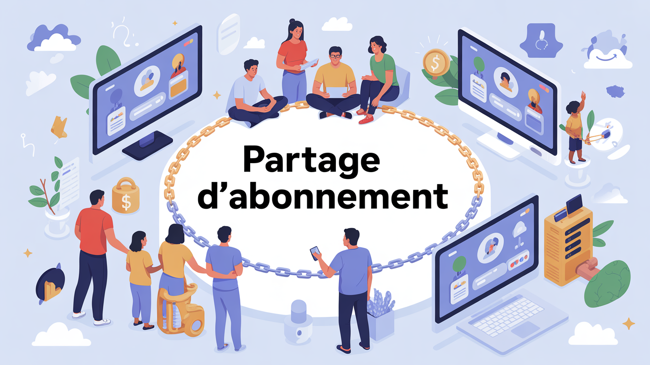 illustration partage abonnement famille securite