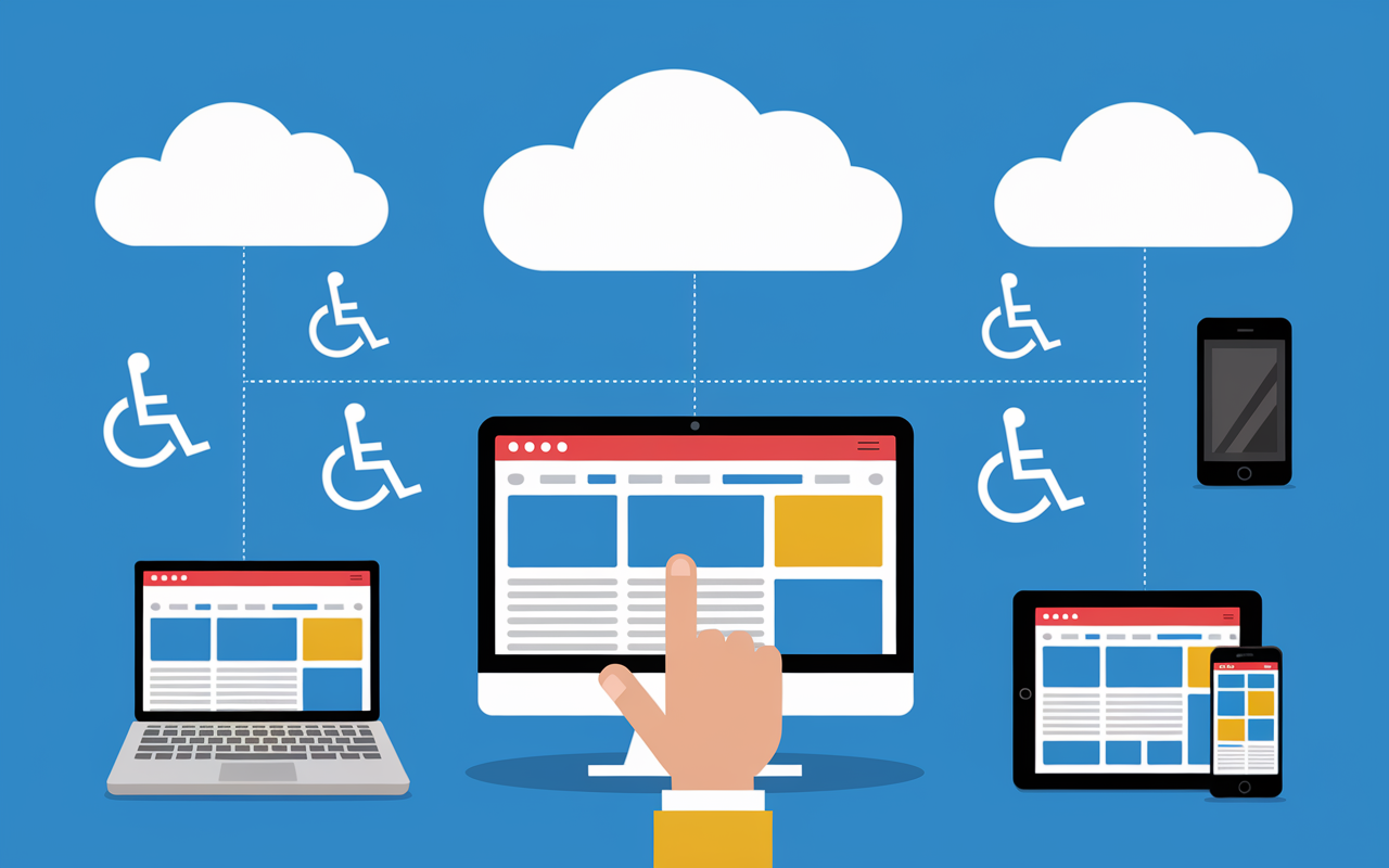 saas définition illustration cloud accessible