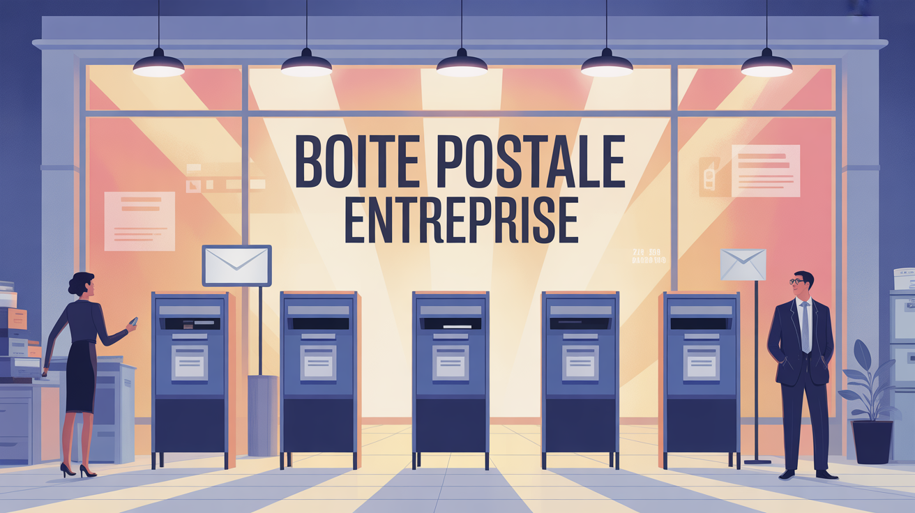 illustration boite postale entreprise moderne
