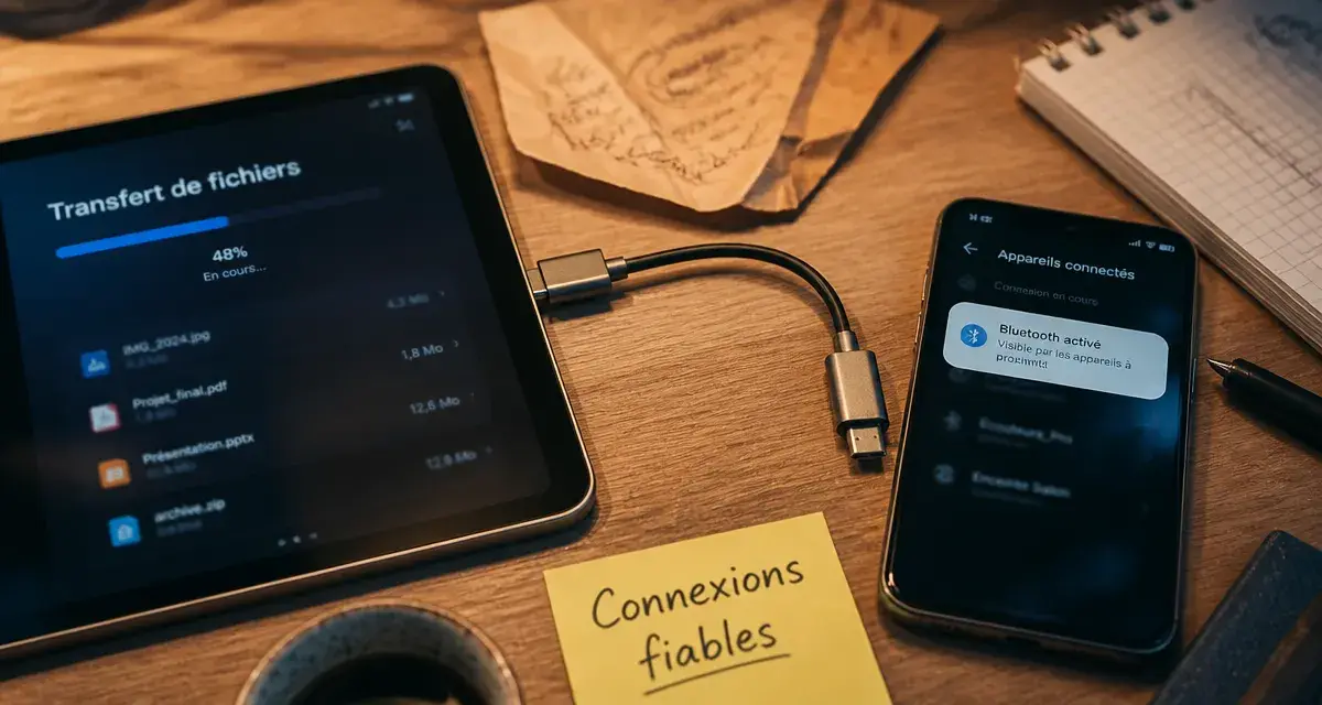 Comment connecter ma tablette à mon téléphone portable : tablette et smartphone en USB-C/OTG