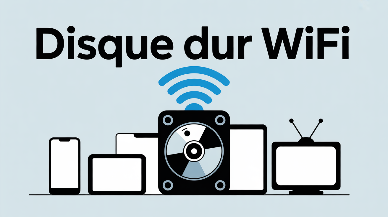 Disque dur wifi avec ondes et appareils connectés