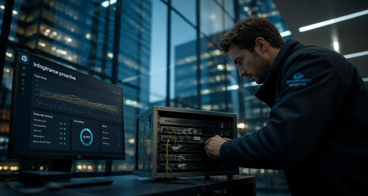 Entreprise informatique la défense : technicien sécurise un serveur rack en 30 minutes