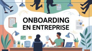 intégration entreprise silhouettes équipe bureau moderne