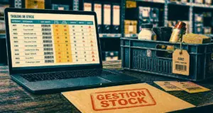Logiciel de gestion de stock gratuit : tableau et seuil critique en entrepôt