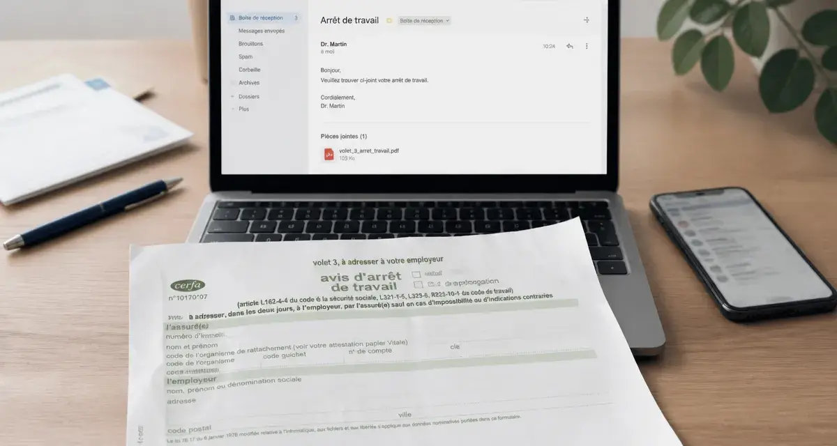 Mail arrêt de travail exemple : modèles d’email et délai 48h à respecter