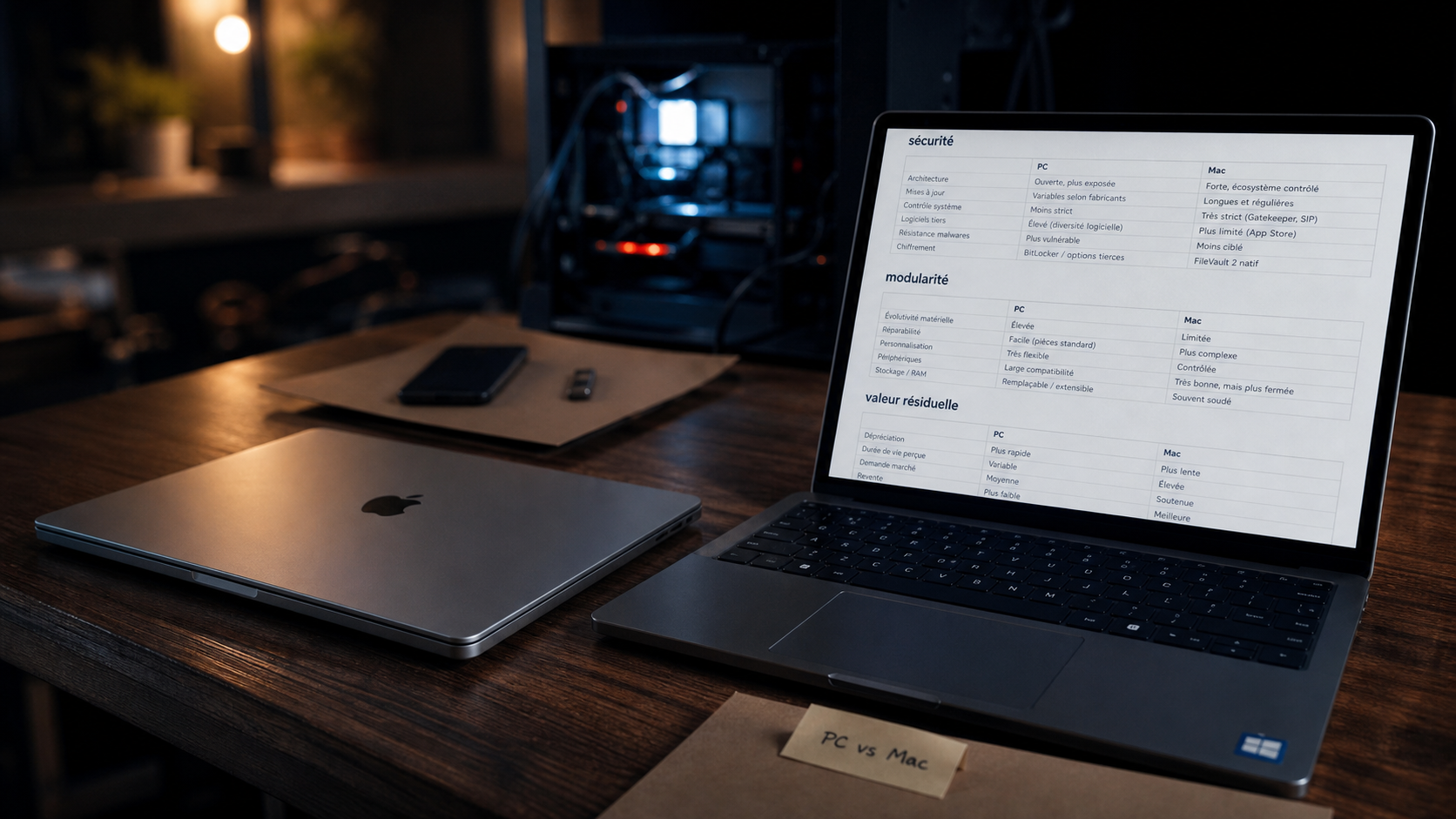 PC & Mac sur bureau : usage et budget