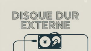 Illustration reparation disque dur externe gros plan
