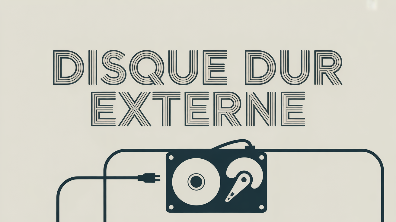 Illustration reparation disque dur externe gros plan