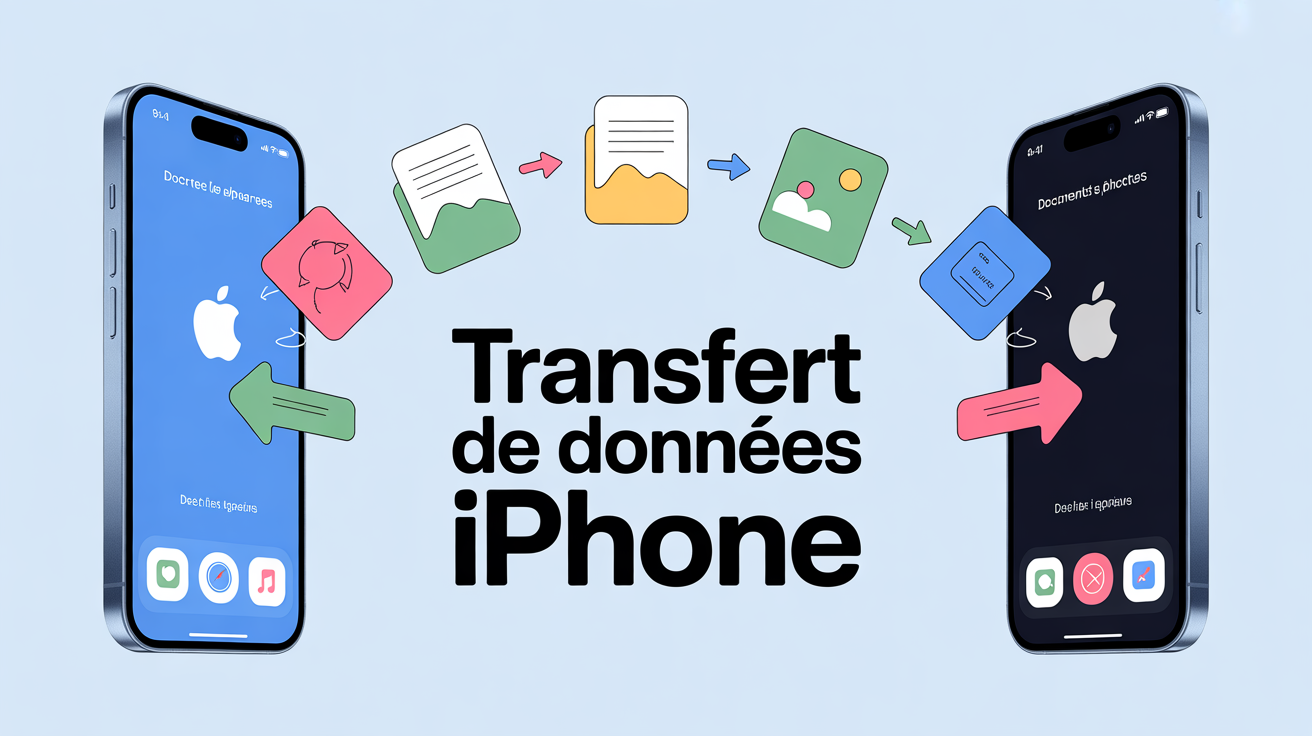 illustration transferer ancien iphone vers nouvel iphone