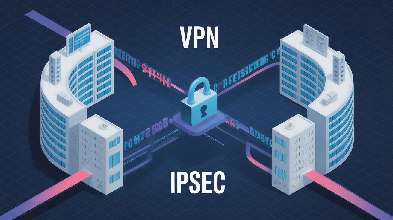 illustration vpn and ipsec tunnel numerique securise