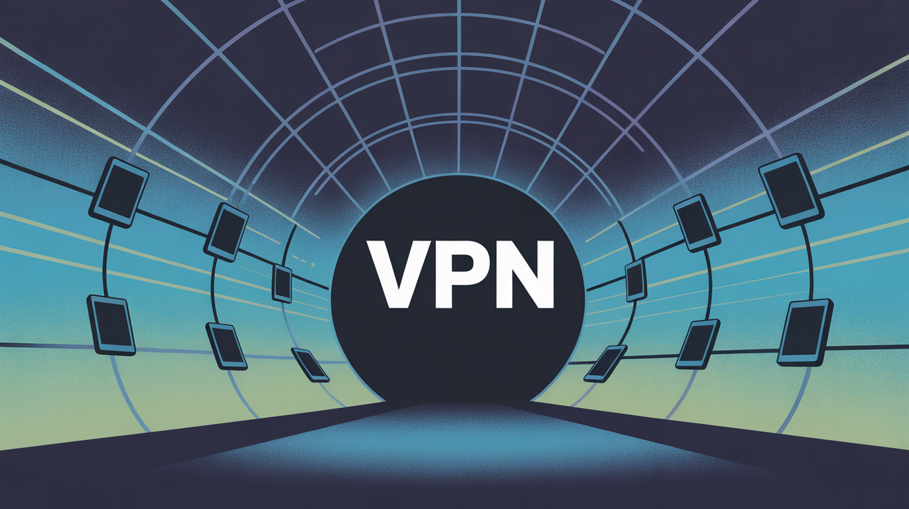 vpn comment ca marche illustration tunnel lumineux