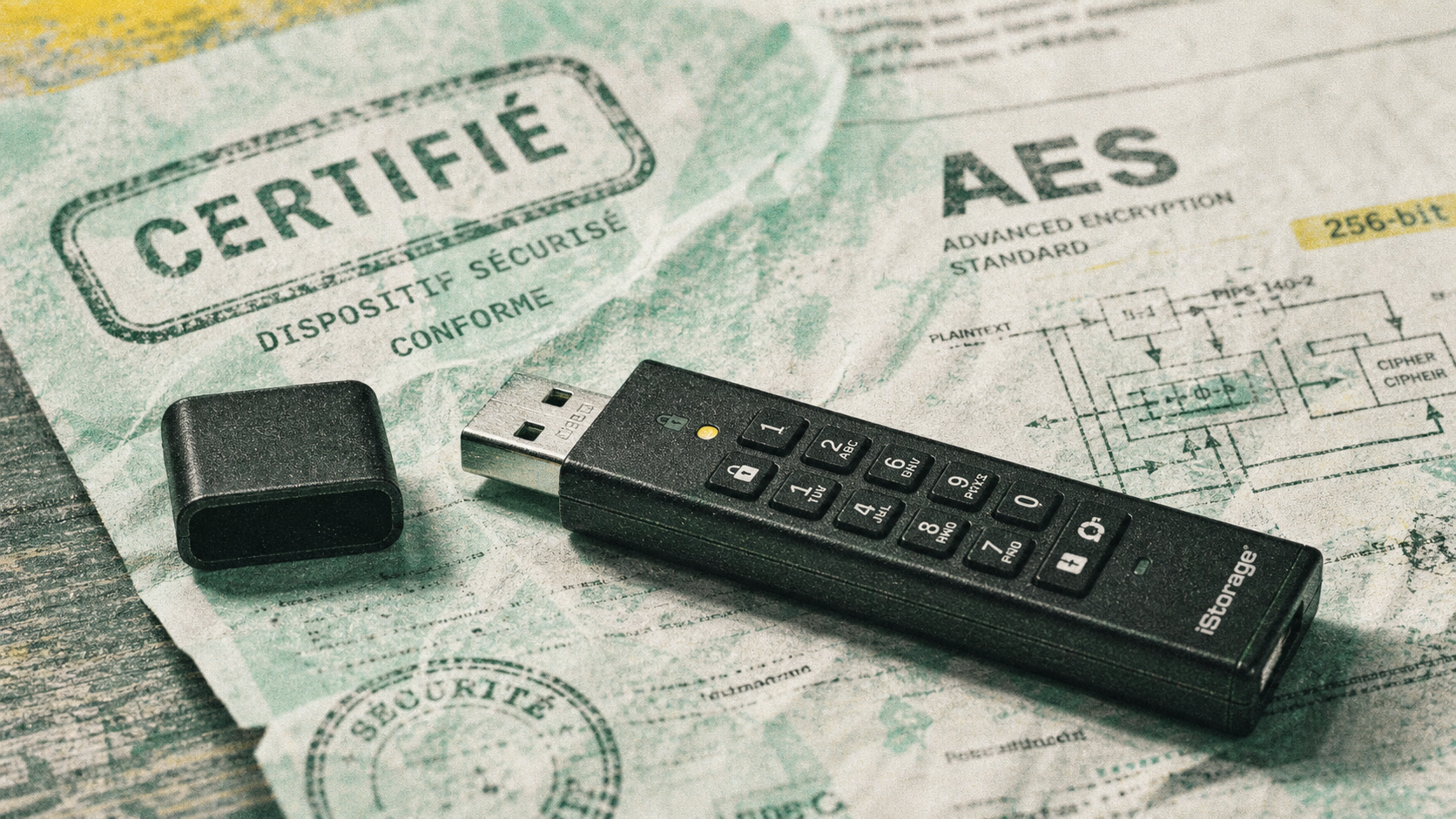 cle usb securise avec chiffrement matériel AES