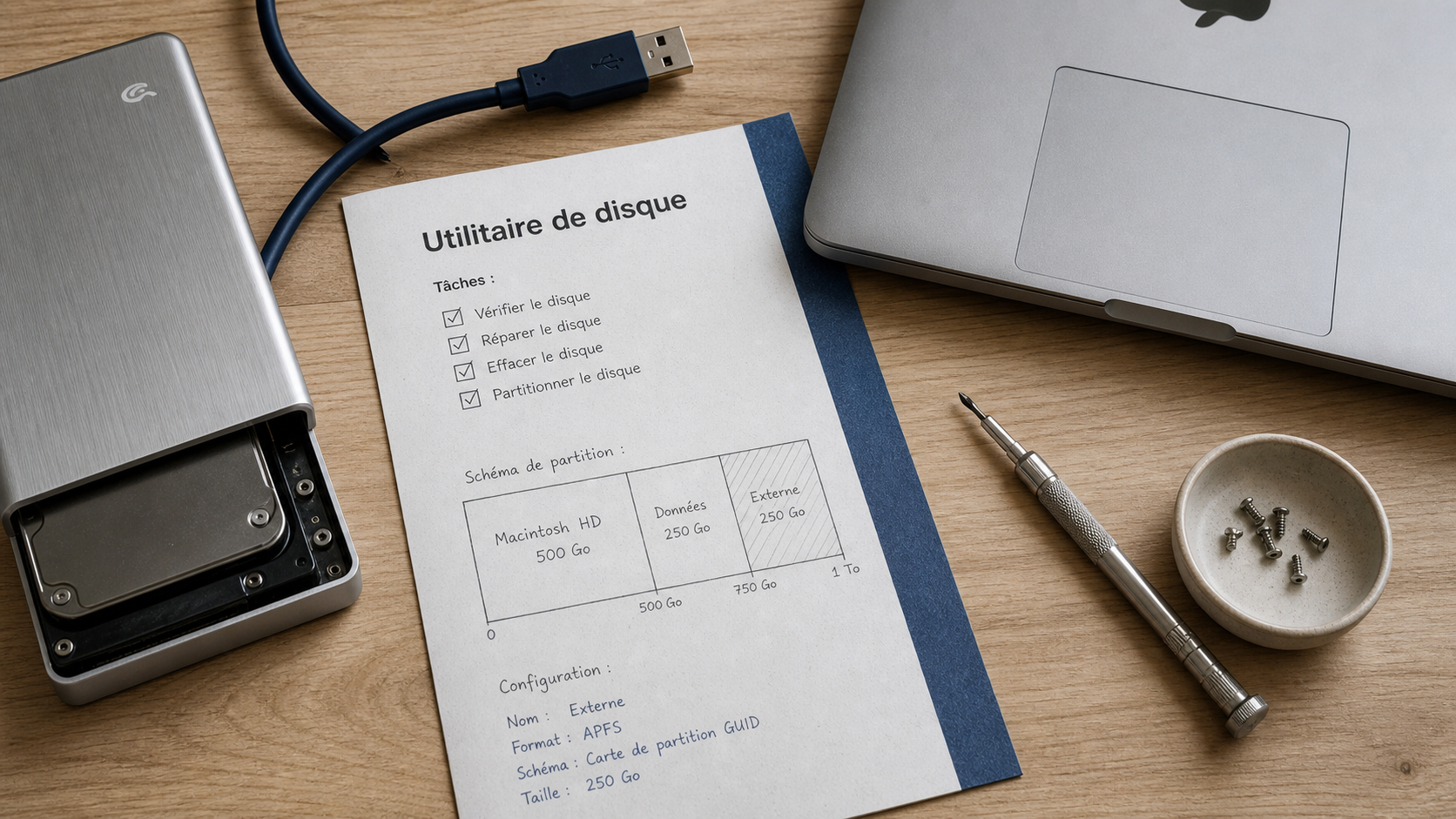 Comment formater un disque dur externe sur Mac : APFS exFAT HFS+ avant effacement
