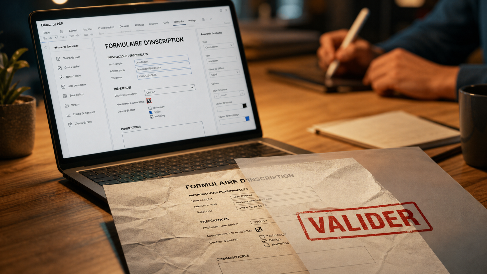 Créer un formulaire en PDF : champs remplissables (cases, listes, cases à cocher)