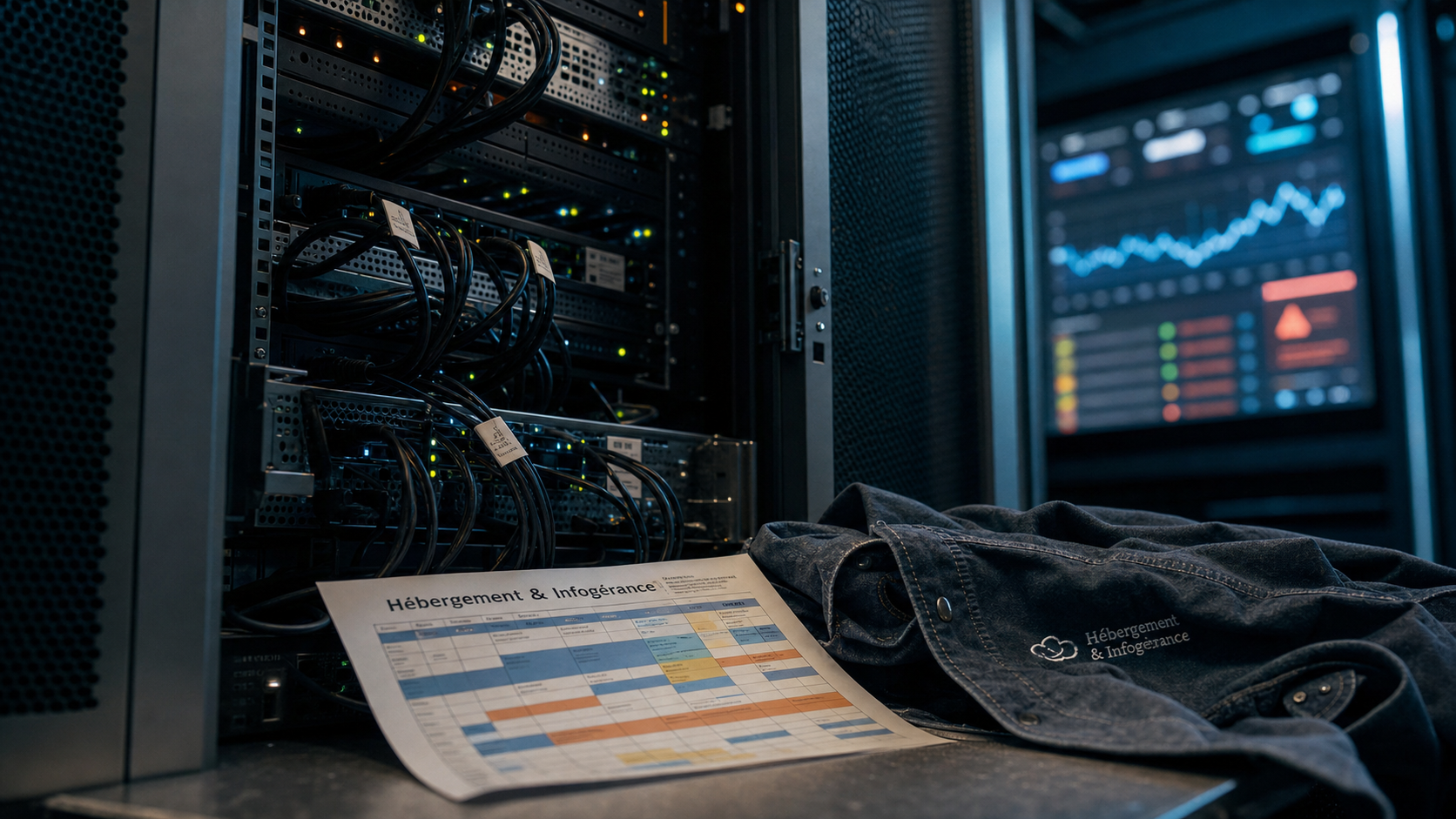 Hébergement et infogérance : rack serveur en datacenter