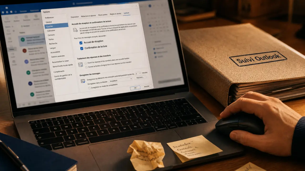 Mettre un accusé de reception sur Outlook : différence accusé de réception et confirmation de lecture