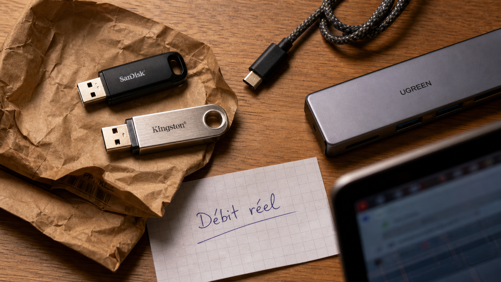 Rapidite cle usb : débit réel, clé USB lente