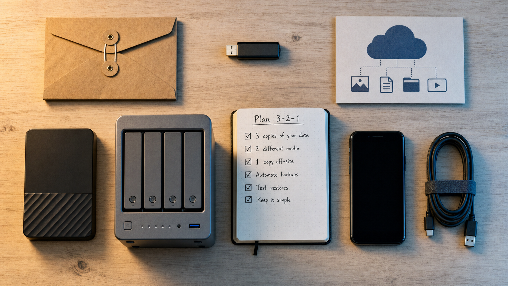 Sauvegarde informatique : disque dur, NAS et cloud pour réduire les risques