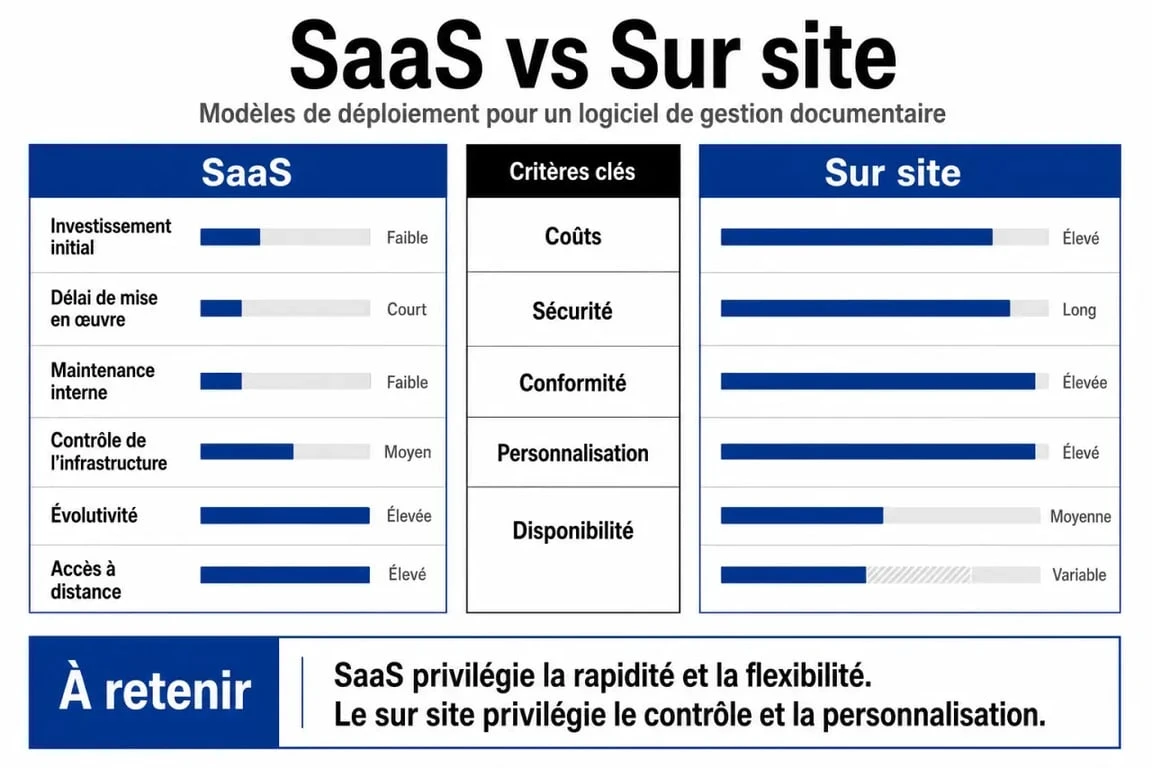 Comparatif des modèles de déploiement pour un logiciel GED prix et fonctionnalités