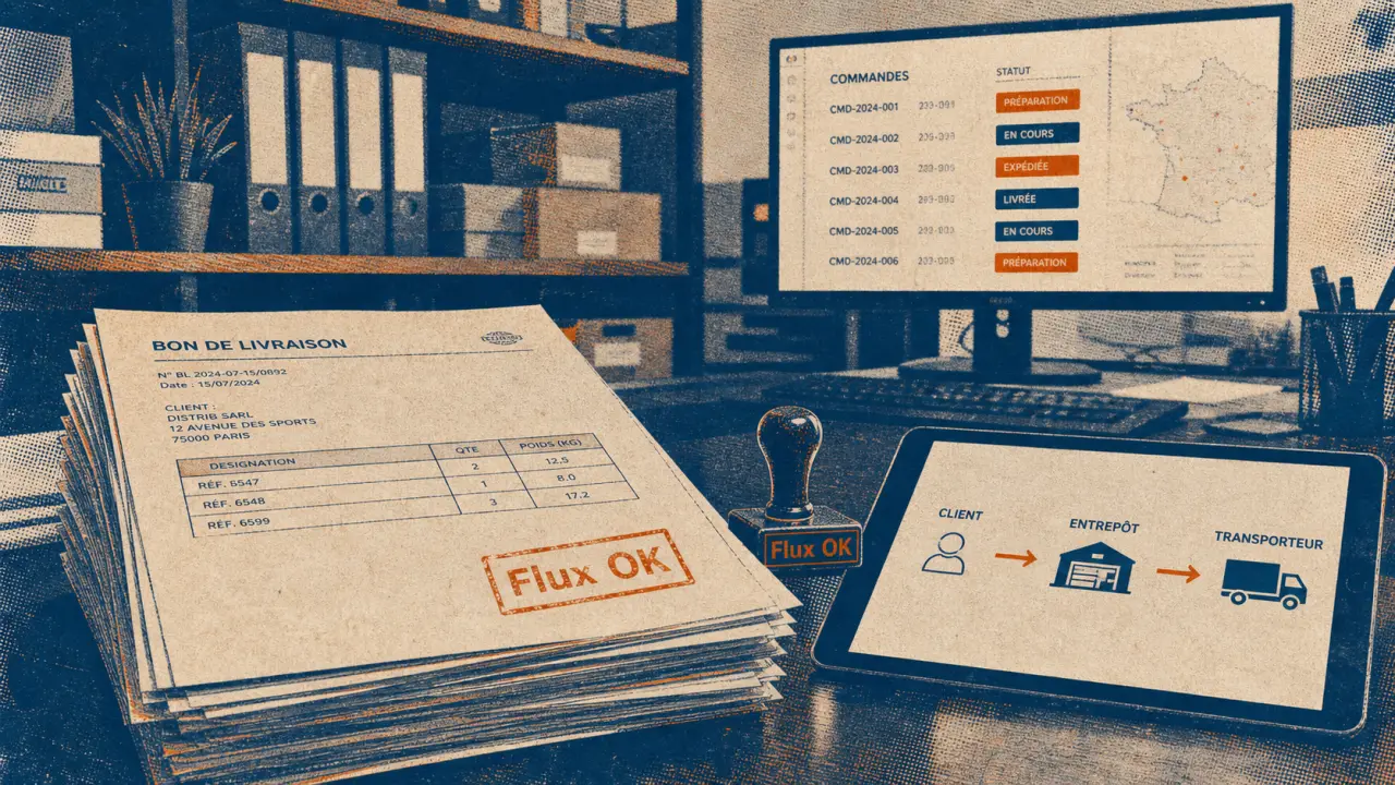 Flux d information en entreprise : bons de livraison et schéma logistique