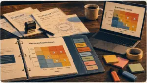 Gestion risque entreprise : matrice probabilité-impact en réunion