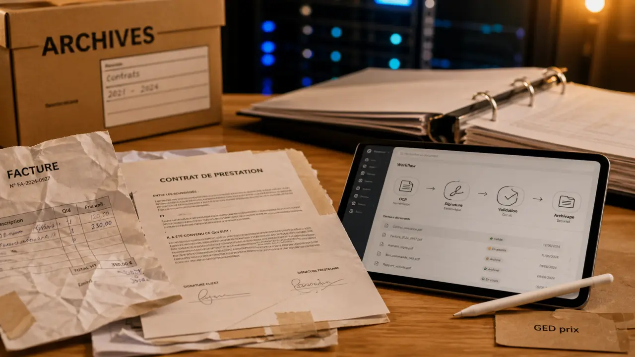 Logiciel ged prix : facture scannée et interface GED OCR
