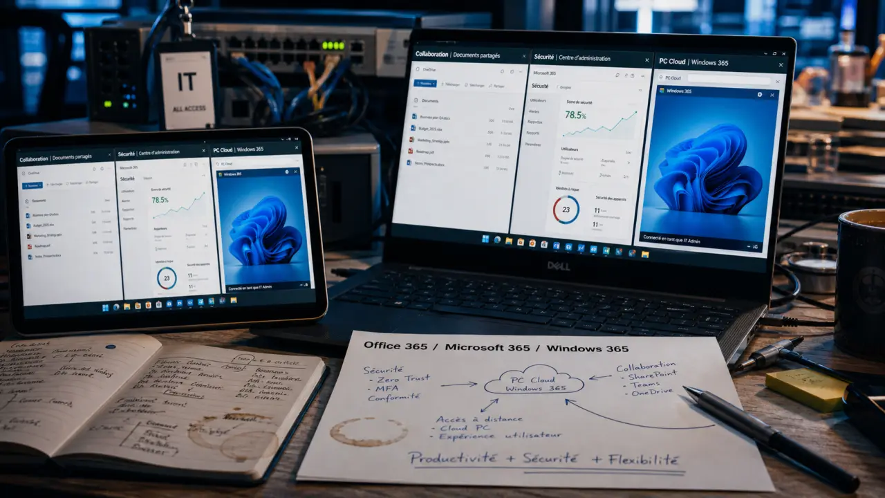 Office 365 cloud computing et PC Cloud : Office 365, Microsoft 365, Windows 365 en comparaison