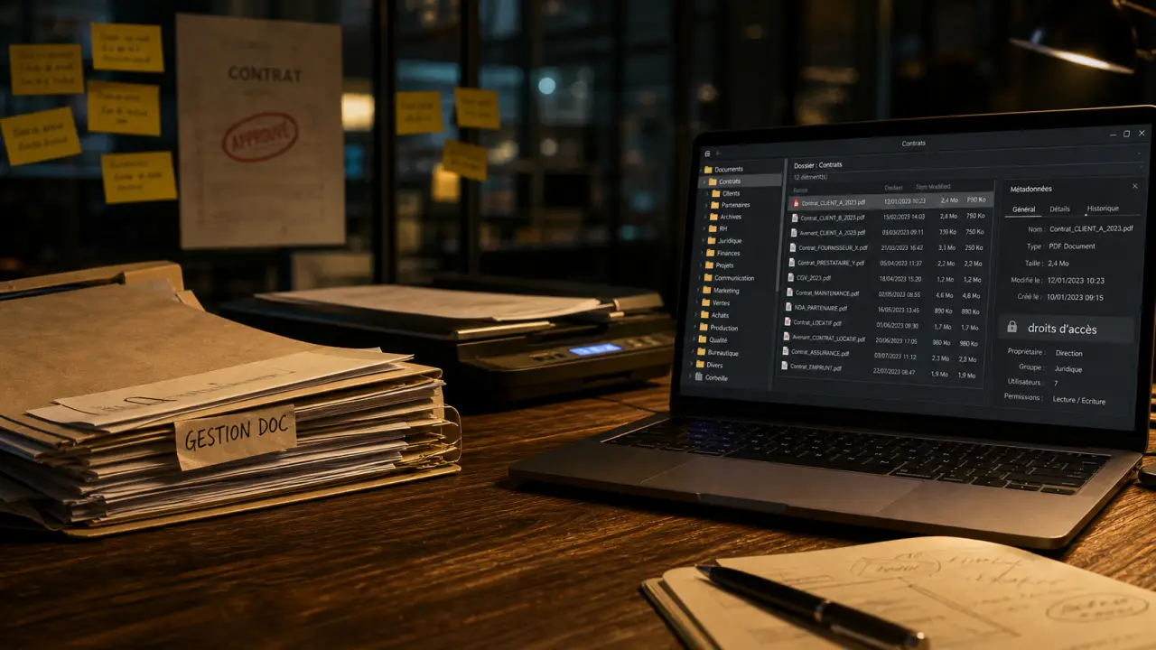 System Document Management : versions, droits et workflows documentaires