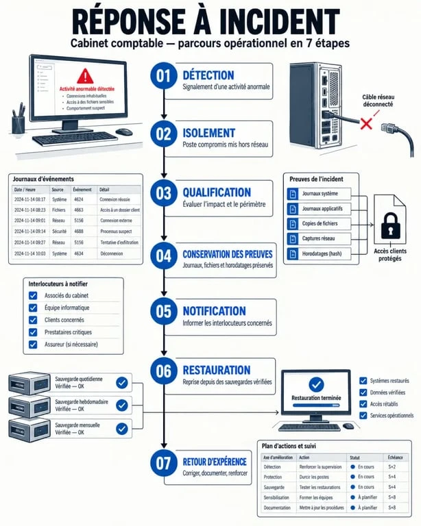 Processus de réponse à incident en cybersécurité expert comptable