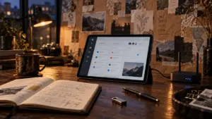 Plateforme collaborative mode SaaS : échanges, documents et projets sur une interface
