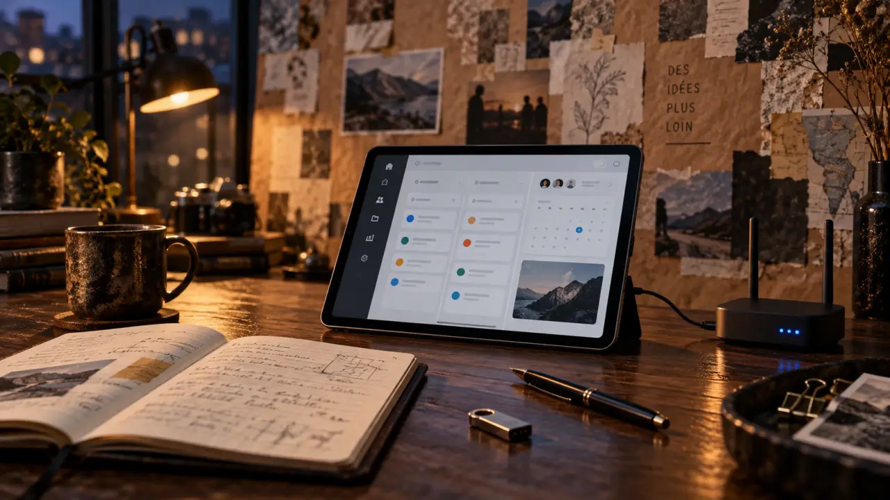 Plateforme collaborative mode SaaS : échanges, documents et projets sur une interface
