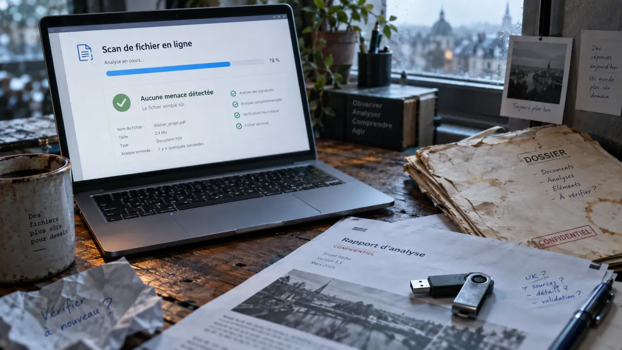 Scan fichier virus en ligne : verdict rassurant, pas une preuve de sécurité