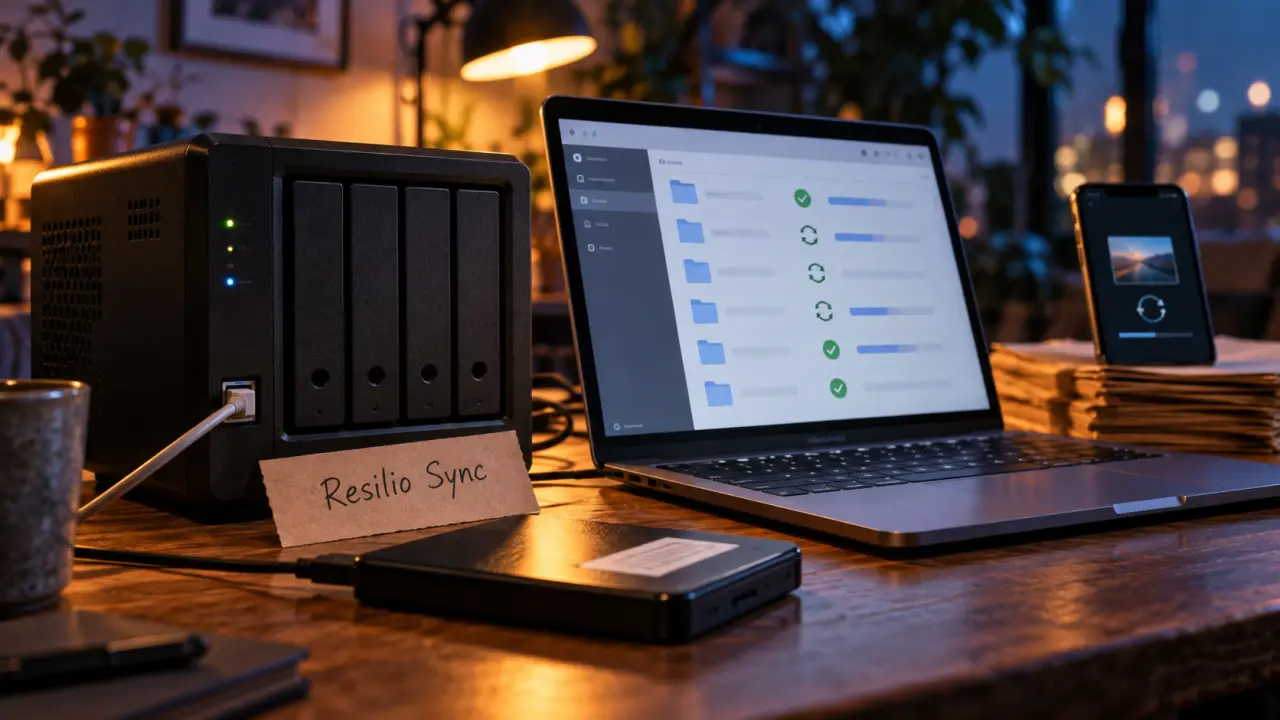 Sync Resilio sur NAS et PC : fichiers partagés disponibles