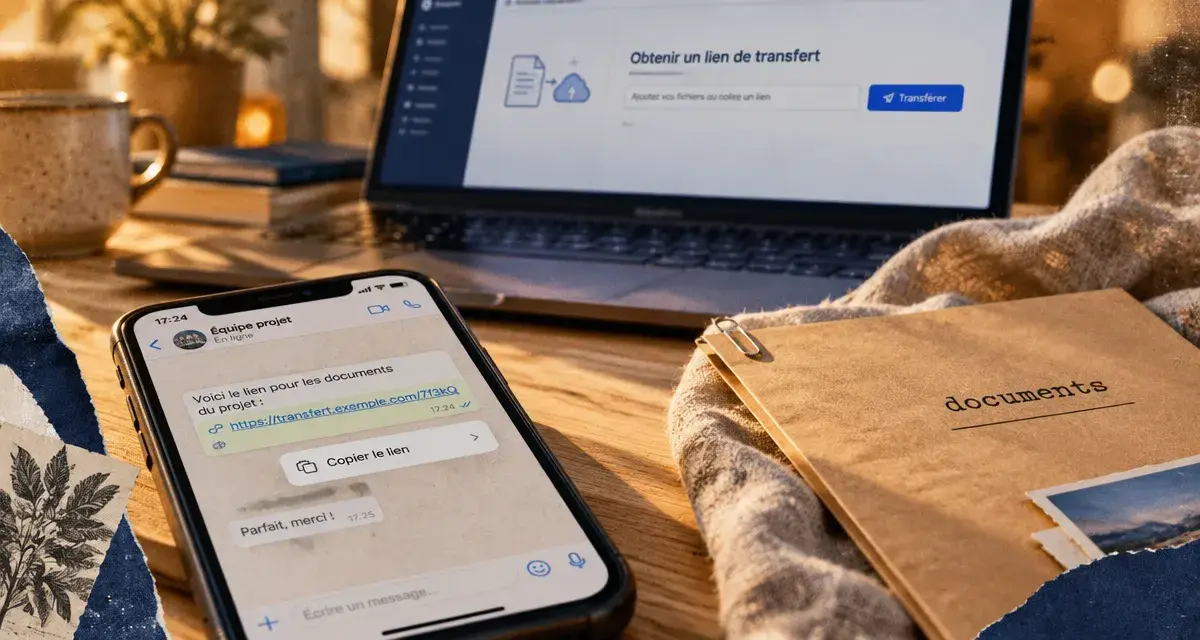 Créer un lien WeTransfer : copier le lien de transfert